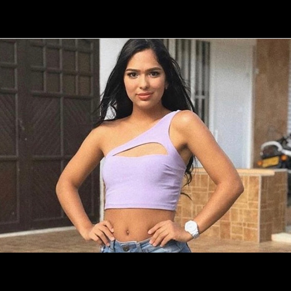 Purple crop top